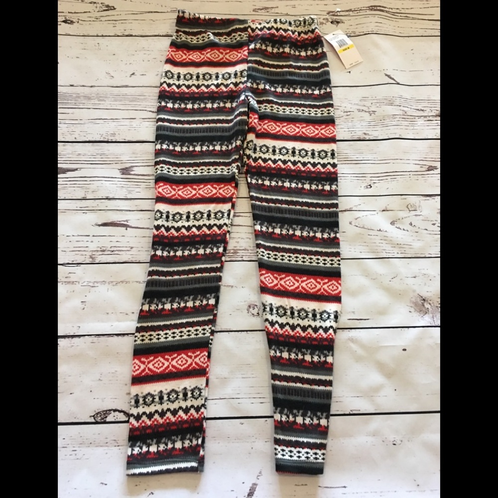 Winter fair isle patterned leggings
